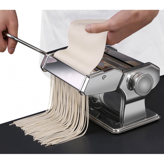 CHEFLY Pasta Maker Set 3 in 1 for Fresh Homemade Ravioli Fettuccine Spaghetti 9 Thickness Settings